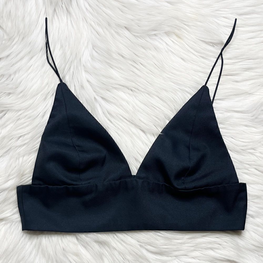 Tobi Bralette Crop Top Dark Navy Blue Size Small